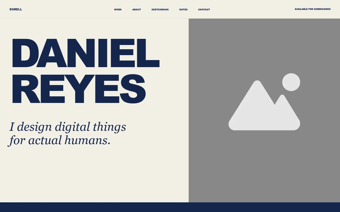 Home page of Demo 11, Product Designer